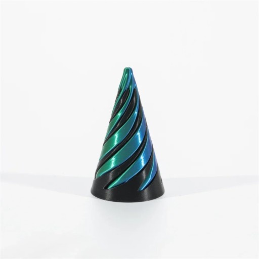 3D-gedrucktes Spiral-Antistress-Spielzeug, 3,8 x 6,4 cm, Design-Kegel, handgefertigte Dekoration, interaktives Spielzeug, originelles Geschenk