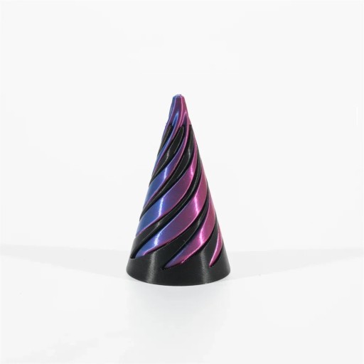 3D-gedrucktes Spiral-Antistress-Spielzeug, 3,8 x 6,4 cm, Design-Kegel, handgefertigte Dekoration, interaktives Spielzeug, originelles Geschenk