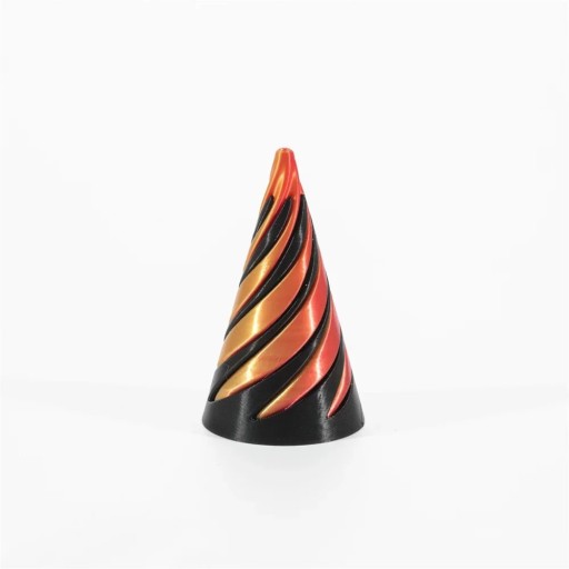 3D-geprint spiraalvormig antistressspeelgoed 3,8 x 6,4 cm Designkegel Handgemaakt Decoratief Interactief speelgoed Origineel cadeau
