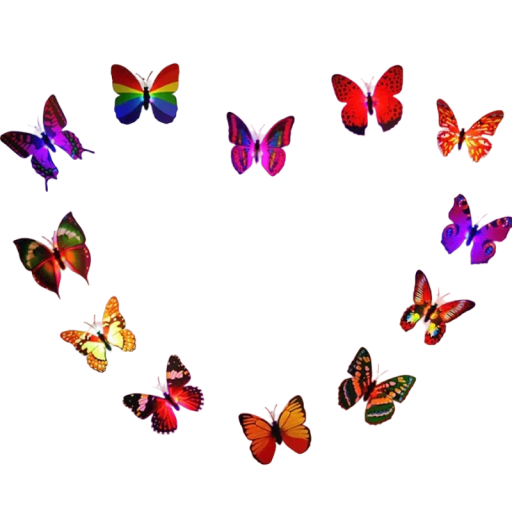 3D Glow-in-the-Dark Wall Stickers - Butterfly 12 pcs
