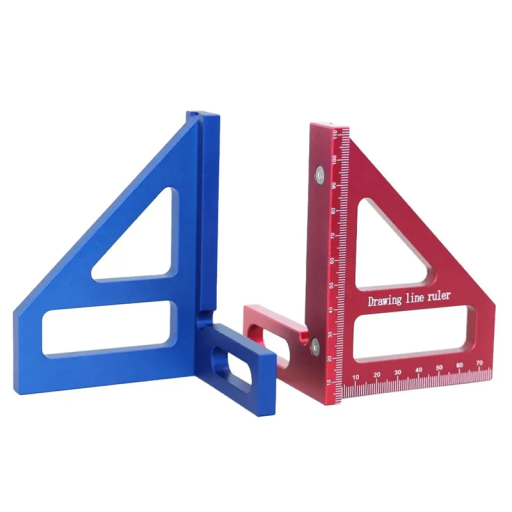 3D-målelineal til flere vinkler 7,9 x 8,5 x 11,2 cm trævinkel 45° og 90° layout præcis markering hjørneskabelon tømrerværktøj