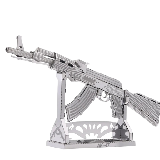 3D Metal Puzzle - AK-47 Rifle 11 x 1.8 x 5.8 cm