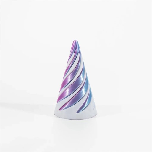 3D-printet spiralformet antistresslegetøj 3,8 x 6,4 cm designkegle håndlavet dekoration interaktivt legetøj original gave