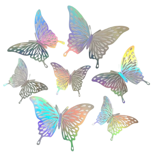 3D samolepka - Motýl 60 ks V171