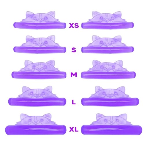 3D silikoniset alustat ripsien laminointiin 5 paria XS–XL Violetti koira Pehmeät applikaattorit lash lifting silikonimuotit tiheämpien ja pidempien ripsien saavuttamiseksi