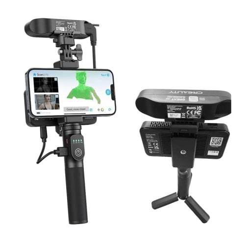 3D skaner Creality CR-Scan Ferret Pro z podczerwonym światłem 24-bitowy pełnokolorowy dokładność 0,1 mm 2MP kamera czarny do skanowania obiektów