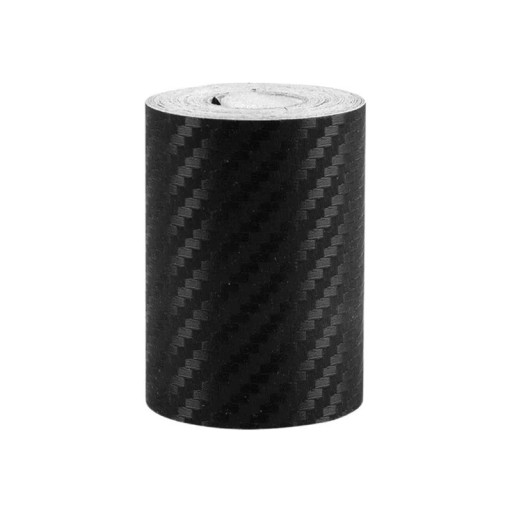 3D sort kulstoftape 7 cm x 5 m til bildørskanter spejle Selvklæbende vinyltape Vandtæt anti-ridse kollisionsbeskyttelse