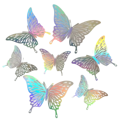 3D Sticker - Butterfly 60 pcs V171