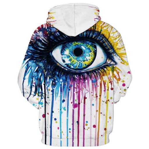 3D-Sweatshirt mit Augenmotiv