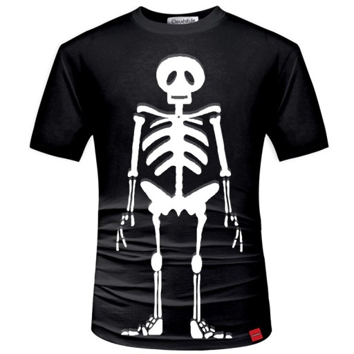 3D-T-Shirt für Herren – Skelett