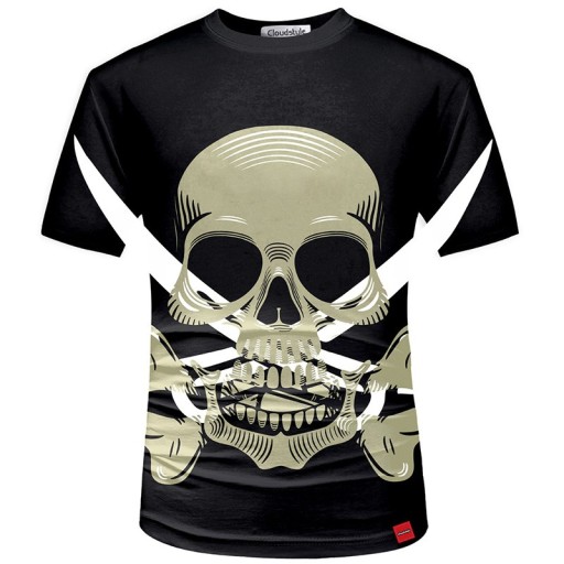 3D-T-Shirt für Herren – Totenkopf mit Schwertern