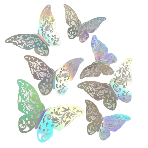 3D-tarra - Perhonen 60 kpl