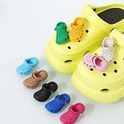 3D tillbehör för crocs mini crocsa 2–3 cm PVC olika färger med plugg för fäste dekoration för skor