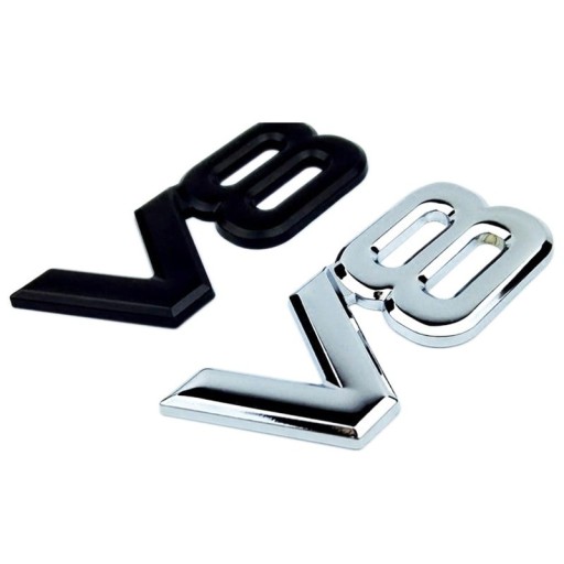 3D V8 bil klistermärke