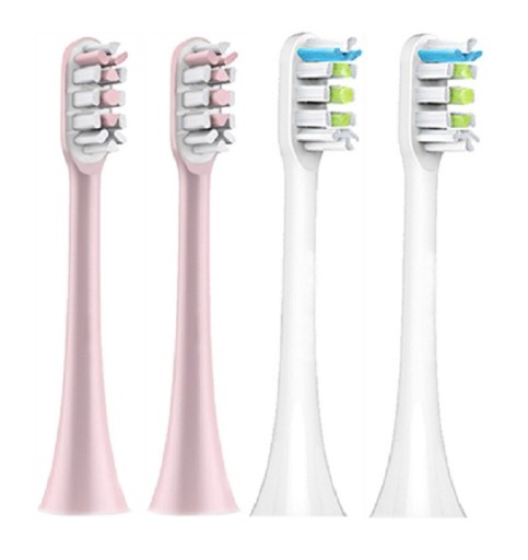 4 bucăți capete de periuță de dinți de schimb pentru Xiaomi Soocas X1, X3, X3U, X5 roz și alb
