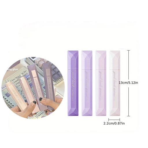 4 db Kétoldalas ragasztószalag adagoló toll 13,5 x 2,2 cm, nagy kapacitású scrapbookinghoz és irodai kellékekhez