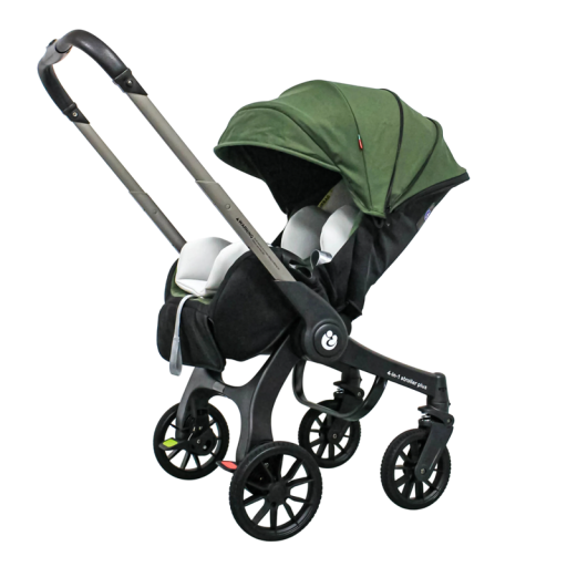 4-in-1 Children's Pushchair with Rotating Seat and Canopy, Multi-Position Construction, Combined System, for Everyday Use with Child