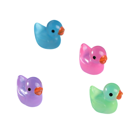 4 pcs decoração que brilha no escuro para sapatos com motivo de pato Acessórios de moda para ténis e calçado Adornos adoráveis Efeitos brilhantes