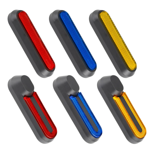 4 pièces de réflecteurs avec couvercle noir pour trottinette électrique Xiaomi Mi 1S Pro 2 M365 Mi 3 Pro 98 x 29 mm + 10 vis