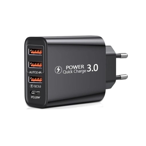 4-porttinen 60 W:n QC3.0-pikalataussovitin