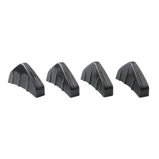4 pz 12,5 x 6,5 cm Diffusori in ABS Carbonio per paraurti posteriori Universali strisce spoiler per tuning Protezione contro le collisioni
