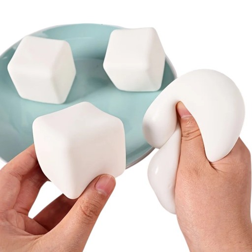 4 pz Cubo Antistress 5,5 x 5,5 x 5,5 cm Giocattolo sensoriale morbido per bambini e adulti Sollievo dallo stress miglioramento della concentrazione e della salute mentale
