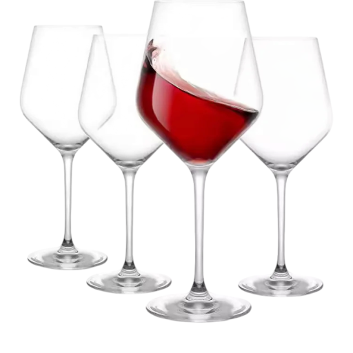 4 unidades de copa de vino de plástico elegante 223 x 63 mm 450 ml transparente resistente copa con pie reutilizable