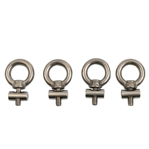 4 unidades de topes para perfil de toldo de acero inoxidable 304 Plateado 6 mm Accesorios para autocaravanas Tornillos M4x12mmx6mm Piezas