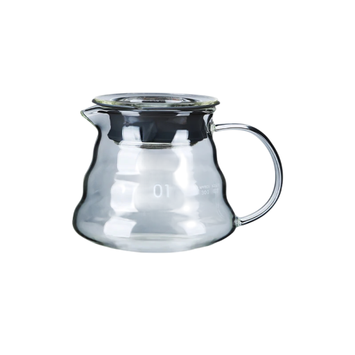 400 ml drypkaffekande i borosilikatglas, manuel filterkaffekaraffel, varmebestandig kaffebrygkande