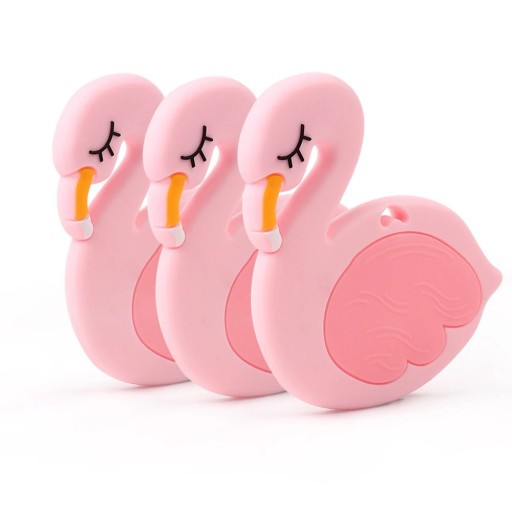 Babybitring i form av en flamingo