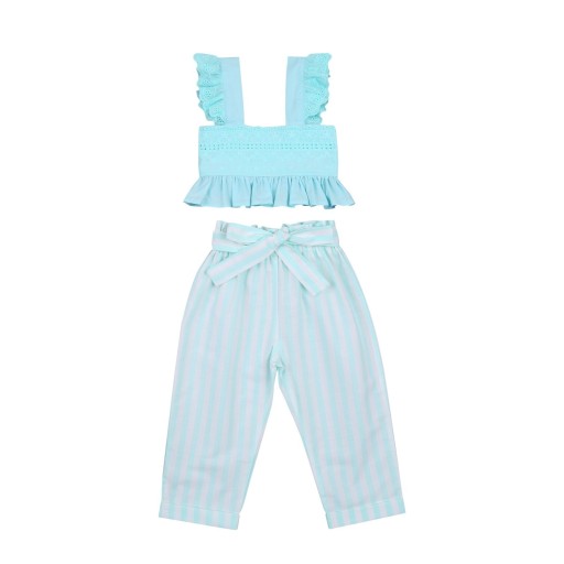 Crop top och byxor för flickor L1321