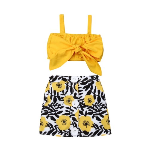 Crop top och kjol för flickor L1263
