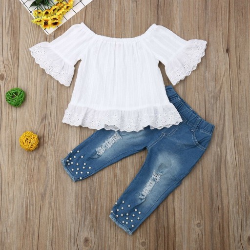 Tjejblus och jeans L1245