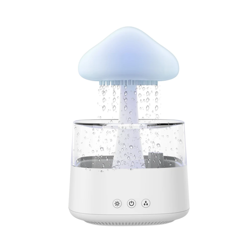 450 ml luftdiffuser med skyformet natlys 7 farver 16,4 x 26,1 cm USB C luftfugter til børn og voksne