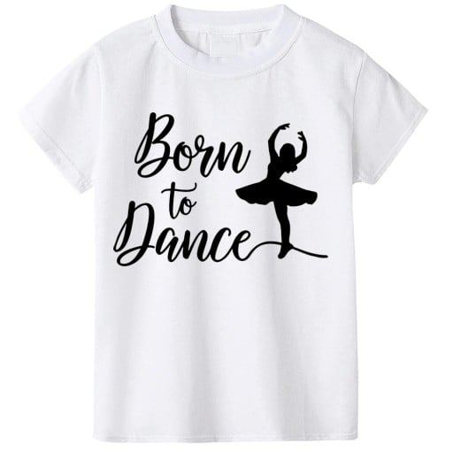 T-shirt för tjejer med ballerina