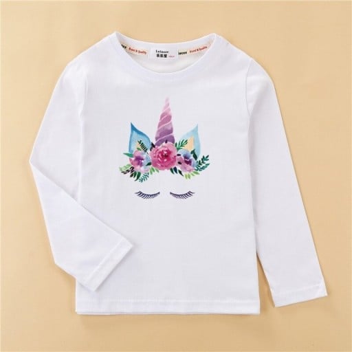 Långärmad T-shirt för tjejer A3149