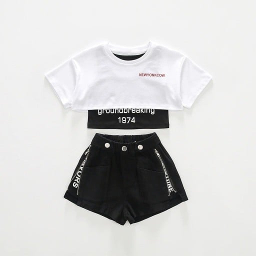 T-shirt, linne och shorts för tjejer L1330