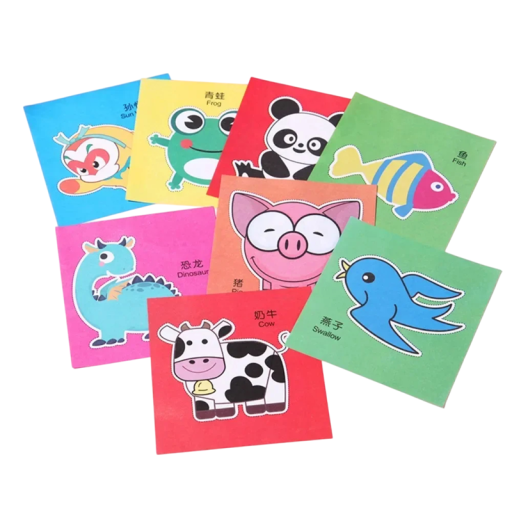 48 szt. Papierowe wycinanki 14x14 cm Ręcznie robione dziecięce zabawki rzemieślnicze DIY Scrapbooking Kreatywna sztuka papierowa Edukacyjny prezent