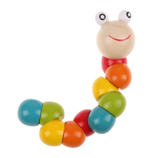Trä pedagogisk leksak - larv