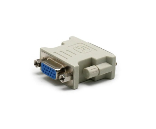 DVI-I hane till VGA hona adapter för att ansluta en monitor med VGA-ingång till DVI-I-utgången Upplösning upp till 1080p Full HD Kompakt adapter