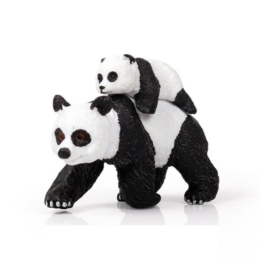 Panda- och ungefigur