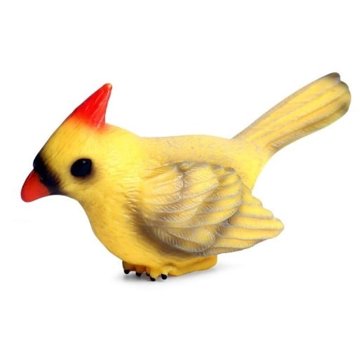 Gul fågelfigur