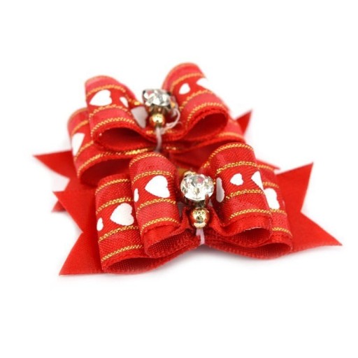 Hundscrunchies med rosett 10 st C856