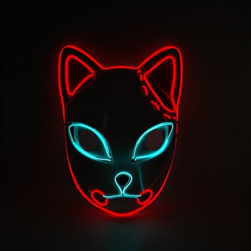 Halloween lysande kattmask