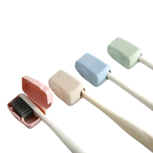 4ks kryty hlavic zubních kartáčků Přenosná cestovní krabička Ochranný box na hlavice Kartáček Hygienické pouzdro 3,8x2,3 cm