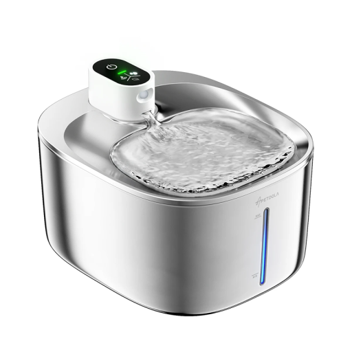 4l bezdrôtová fontána pre mačky s automatickým senzorom Nerezová pitná fontána s LED kontrolkou Tichá prevádzka Filtrácia USB-C nabíjanie