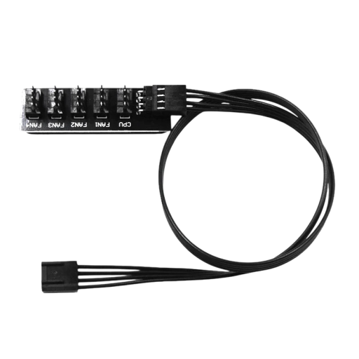 4pinový ventilátorový rozbočovač 1 na 5 s odnímatelným kabelem 33 cm CPU FAN adaptér 40,5 cm pro chlazení počítačových ventilátorů