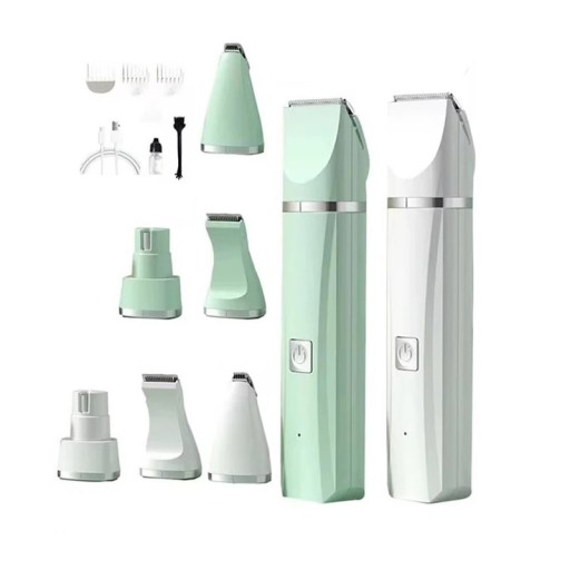 4v1 tosatrice elettrica per cani con 4 accessori Tagliacapelli multifunzionale Tosatrice silenziosa con accessori Cura di zampe, orecchie e viso