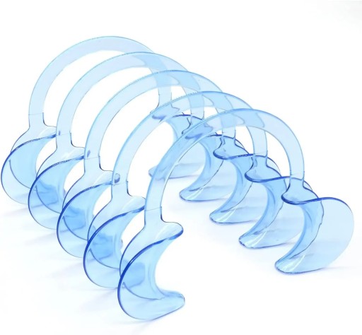 5 buc C tăvițe dentare din plastic 118 x 85 mm deschizător de gură pentru tratamente stomatologice și reparații dentare