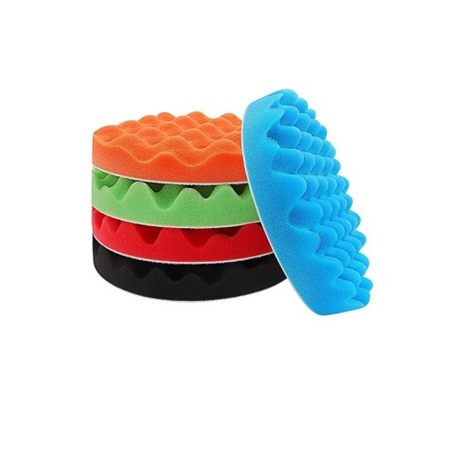 5 buc Leştici pentru spumă 75 mm 3" Discuri de spumă ondulate Set de pad-uri pentru polizor renovarea vopselei auto lustruire ceruire